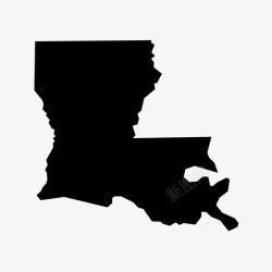 路易斯安那州路易斯安那州洛杉矶地图图标高清图片