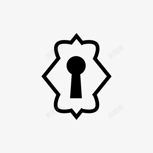 复古锁钥匙锁图标svg_新图网 https://ixintu.com 复古钥匙 复古锁 安全 钥匙 锁