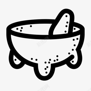 摩卡叶鳄梨酱墨西哥图标图标