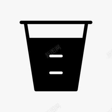 塑料杯量杯糖浆图标图标