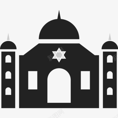 犹太庙宇犹太教庙宇教堂图标图标