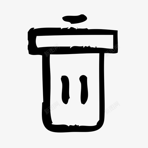 垃圾商业设备图标svg_新图网 https://ixintu.com 办公室 商业 垃圾 工作 文具 草图 设备