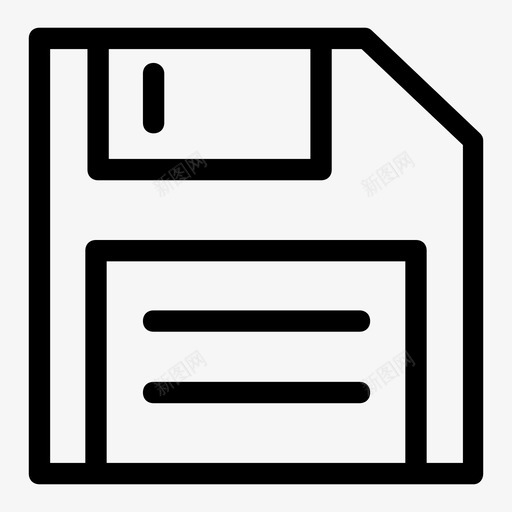 软盘驱动器存储器图标svg_新图网 https://ixintu.com 存储器 科技平滑线图标 软盘 驱动器