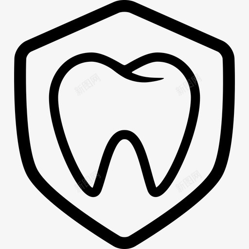 护盾里的臼齿医学的牙科的图标svg_新图网 https://ixintu.com 医学的 护盾里的臼齿 牙科的