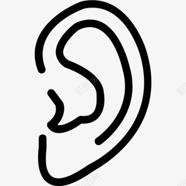 耳朵身体部位听觉图标图标