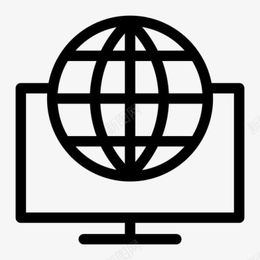 互联网浏览联网全球图标图标