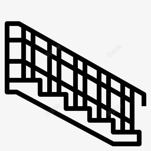 楼梯室内梯子图标svg_新图网 https://ixintu.com 台阶 室内 家居装饰 梯子 楼梯