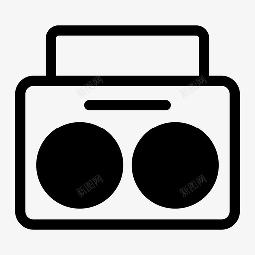 音箱录音机音乐图标svg_新图网 https://ixintu.com 录音机 收音机立体声 音乐 音箱