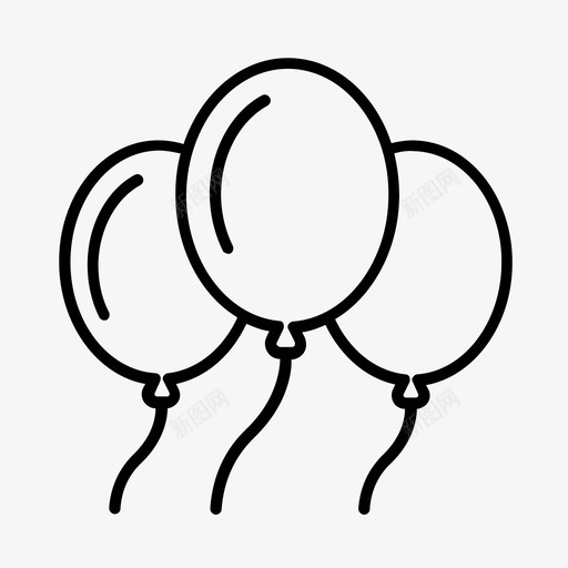 气球生日庆祝图标svg_新图网 https://ixintu.com 庆祝 气球 派对装饰品 生日 聚会