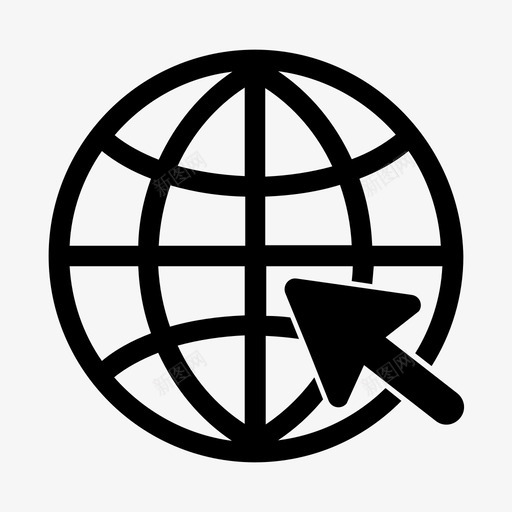 网络全球互联网图标svg_新图网 https://ixintu.com 互联网 全球 商业 搜索引擎优化 网络 营销