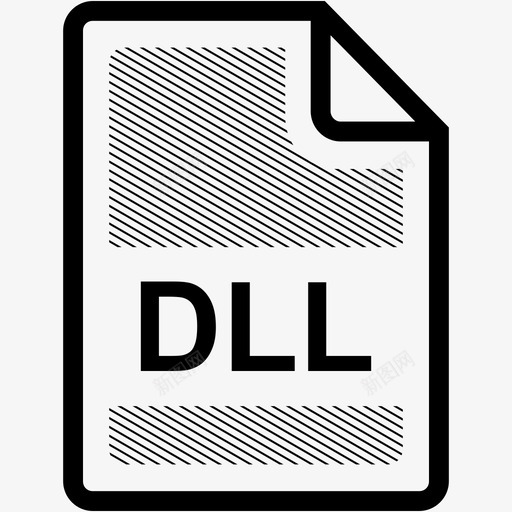 dll文件扩展名格式图标svg_新图网 https://ixintu.com dll文件 扩展名 文件格式 格式 类型