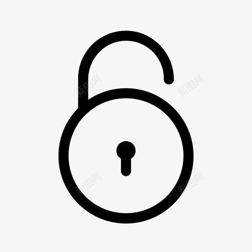 解锁损坏挂锁图标svg_新图网 https://ixintu.com 密码 挂锁 损坏 线图标 解锁