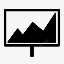 数据山脉图表分析数据图标高清图片