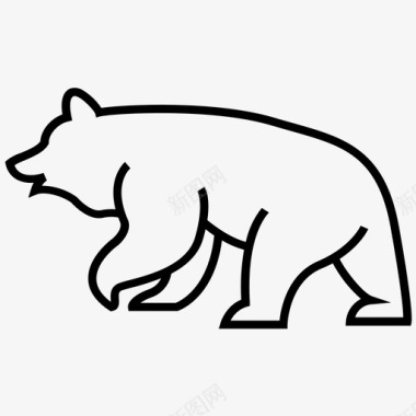 熊动物森林图标图标