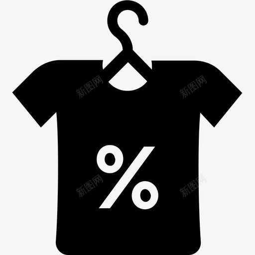 T恤折扣服装图标svg_新图网 https://ixintu.com T恤 折扣 服装 百分比 购物 购物和商业字形图标