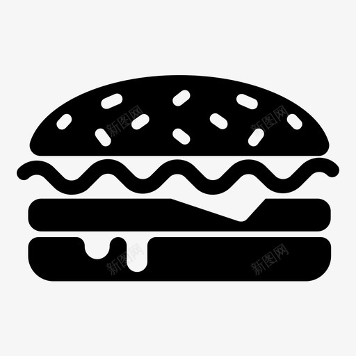 汉堡包快餐餐图标svg_新图网 https://ixintu.com 快餐 汉堡包 食品 餐