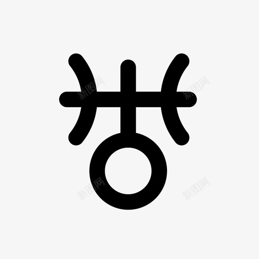 天王星天体信号图标svg_新图网 https://ixintu.com UI Zodiac Zodiak 信号 天体 天王星