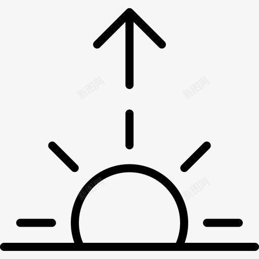 日出黎明升起图标svg_新图网 https://ixintu.com 升起 天气预报气象线条艺术 日出 黎明