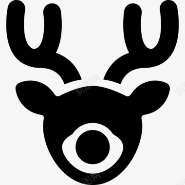 驯鹿动物圣诞节图标图标