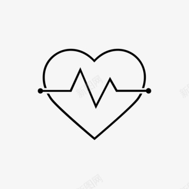 心电图心脏图标图标