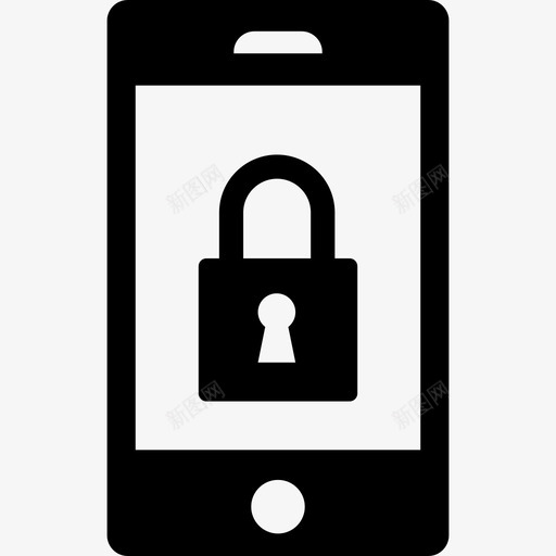 锁定的电话安全智能手机图标svg_新图网 https://ixintu.com 安全 智能手机 锁 锁定的电话
