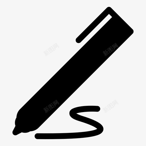 钢笔圆珠笔文具图标svg_新图网 https://ixintu.com 书写笔 圆珠笔 文具 钢笔