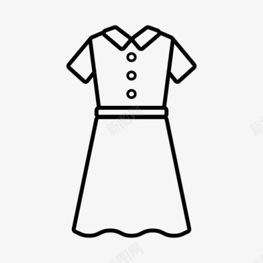 短袖连衣裙衣服夏装图标图标