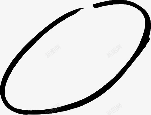 圆形椭圆形手绘图标svg_新图网 https://ixintu.com 圆形 手持设备涂鸦 手绘 椭圆形