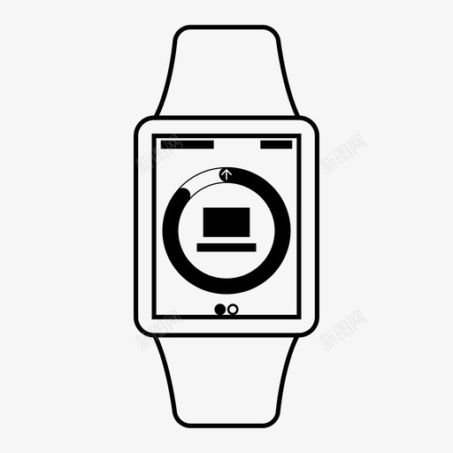 苹果手表架活动健康图标svg_新图网 https://ixintu.com 健康 智能手表线框 活动 苹果手表架 跟踪器