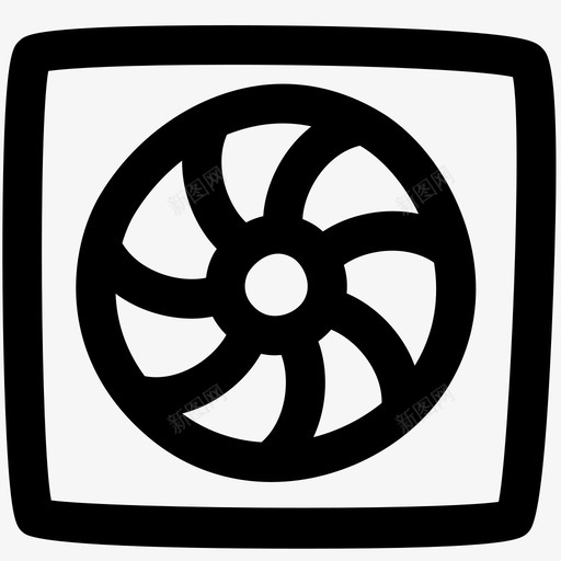 pc散热机箱风扇电脑风扇图标svg_新图网 https://ixintu.com cpu风扇 pc散热 其他外形 机箱风扇 电脑风扇