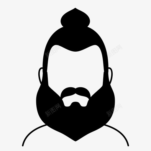 男人发型胡子发型图标svg_新图网 https://ixintu.com 发型 男人发型 胡子
