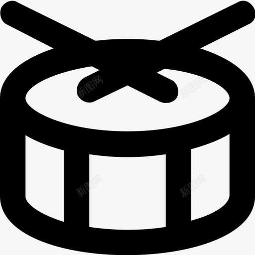 鼓手鼓乐器图标svg_新图网 https://ixintu.com 乐器 手鼓 打击乐 活动平滑线图标 音乐 鼓