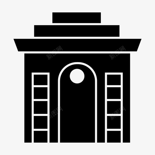 新德里建筑地标图标svg_新图网 https://ixintu.com 地标 建筑 新德里 旅游 纪念碑 首都世界地标符号