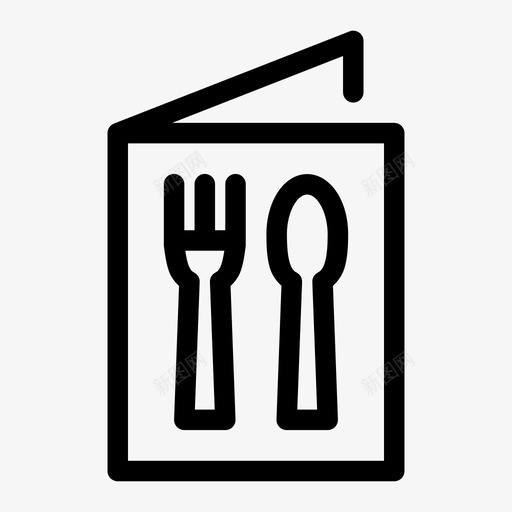 菜单餐具食物清单图标svg_新图网 https://ixintu.com 咖啡厅间隙 菜单 菜单本 食物清单 食物菜单 餐具