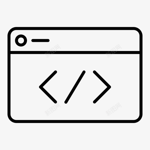 浏览器代码应用程序布局图标svg_新图网 https://ixintu.com 布局 应用程序 浏览器代码 窗口 选项卡