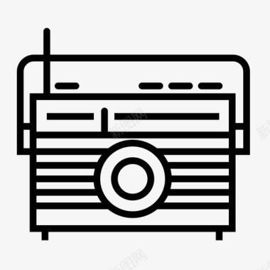 收音机老式收音机电台图标图标