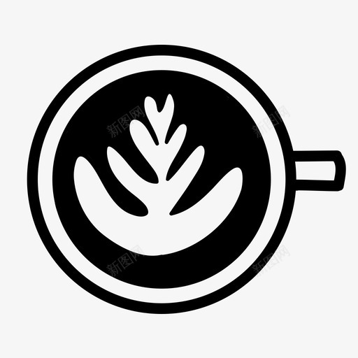 拿铁早餐咖啡图标svg_新图网 https://ixintu.com 咖啡 拿铁 早餐 浓缩咖啡 马克杯