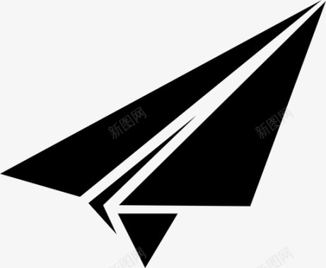 纸飞机邮件折纸图标图标