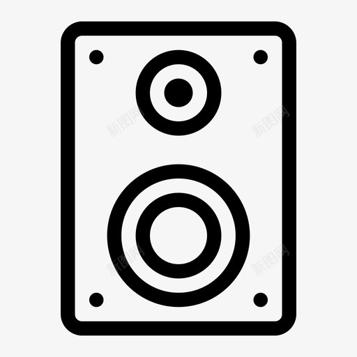 扬声器音频扬声器音响系统图标svg_新图网 https://ixintu.com 低音扬声器 小配件 扬声器 立体声 音响系统 音频扬声器