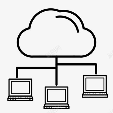云网络云服务器网络和服务器管理图标图标