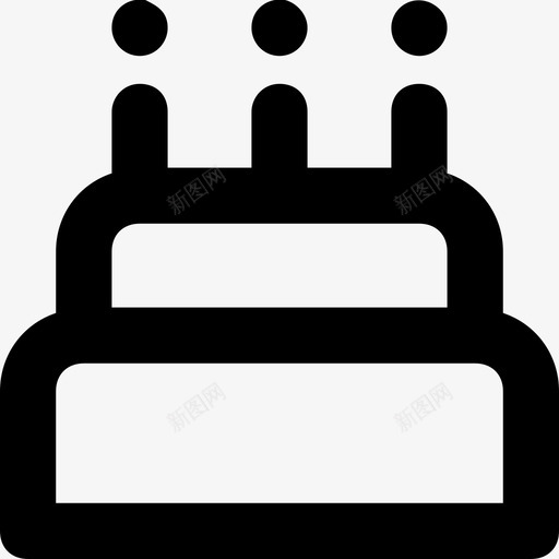 生日蛋糕面包店甜点图标svg_新图网 https://ixintu.com 甜点 生日蛋糕 面包店 食物 食物平滑线图标