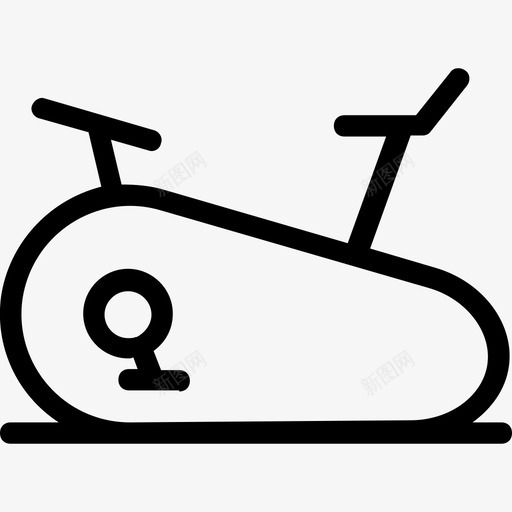 固定自行车测力计锻炼图标svg_新图网 https://ixintu.com 健身 医疗和健康平滑线图标 固定自行车 测力计 锻炼