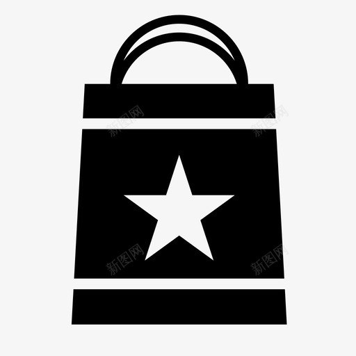 购物袋圣诞购物手提袋图标svg_新图网 https://ixintu.com 圣诞购物 庆典 手提袋 购物袋