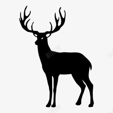 鹿动物森林动物图标图标