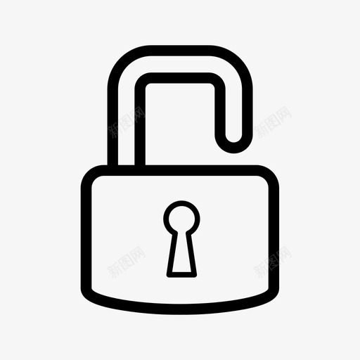 解锁储物柜打开图标svg_新图网 https://ixintu.com 储物柜 打开 挂锁 系统架构元素 解锁