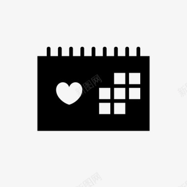 恋爱日期感情日历图标图标
