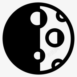 第一到第六第一季月亮投射相位图标高清图片