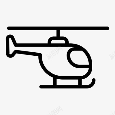 直升机飞机运输图标图标