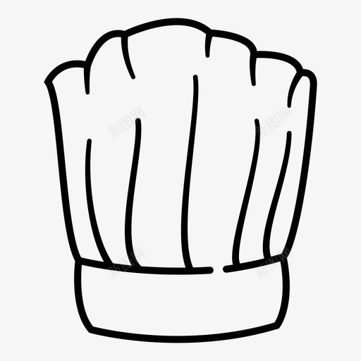 头儿厨师帽子图标svg_新图网 https://ixintu.com 厨师 头儿 帽子
