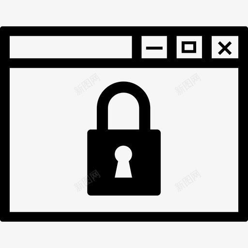 互联网锁定浏览器导航图标svg_新图网 https://ixintu.com 互联网锁定 家长控制 导航 浏览器 锁定